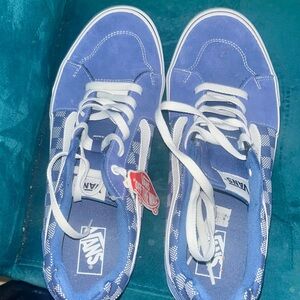 Vans Blue Checkered Sneakers